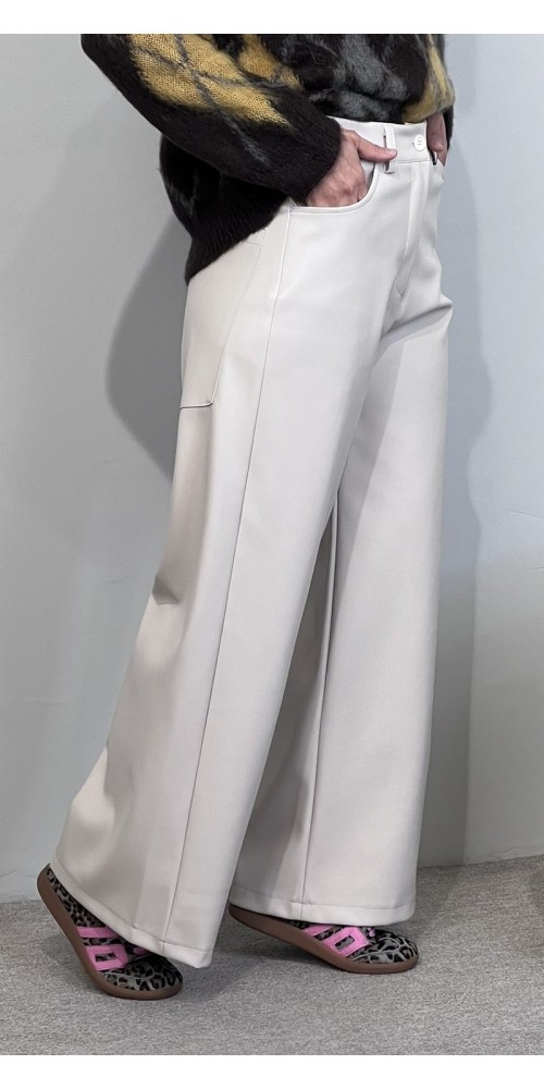 Pantalone wide-leg ecopelle Tensione In Art: 224155