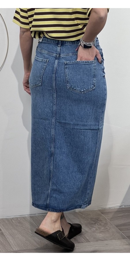 Longuette denim spacco frontale Vila Art:14099736