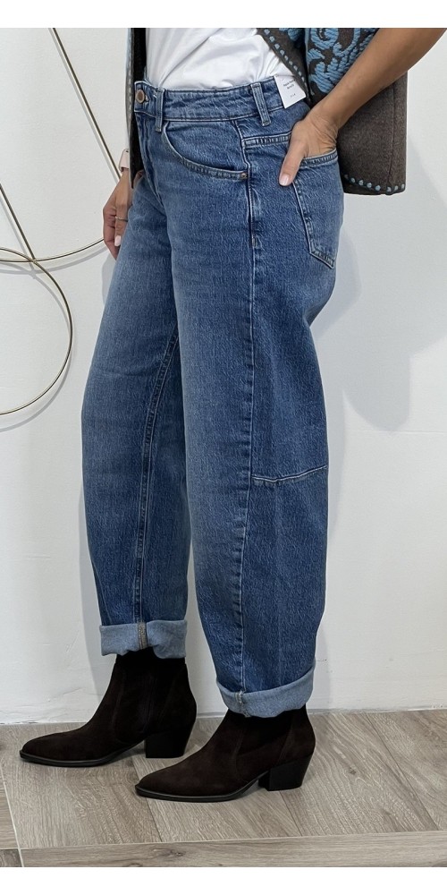 Jeans straight-barrel a vita alta Vila Art:14118975