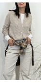 Cardigan giro con treccia diNadì Art:Genny