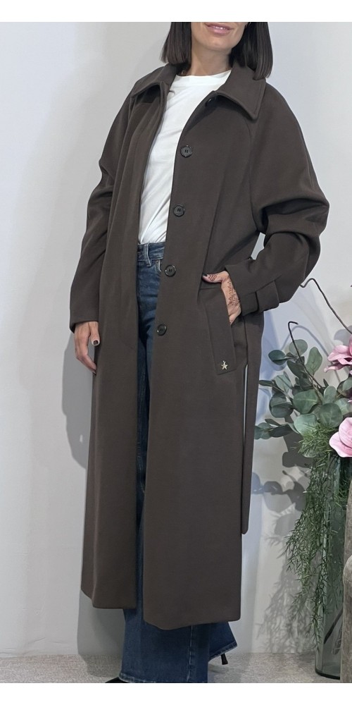 Cappotto lungo viscosa Souvenir Art: Camelia